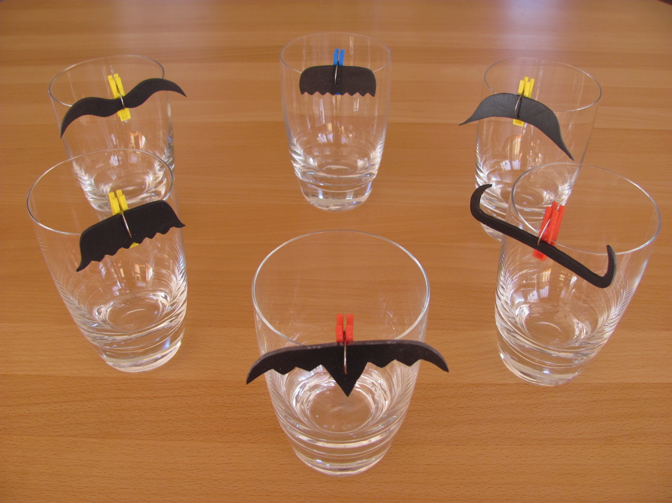 Moustache Glass Markers