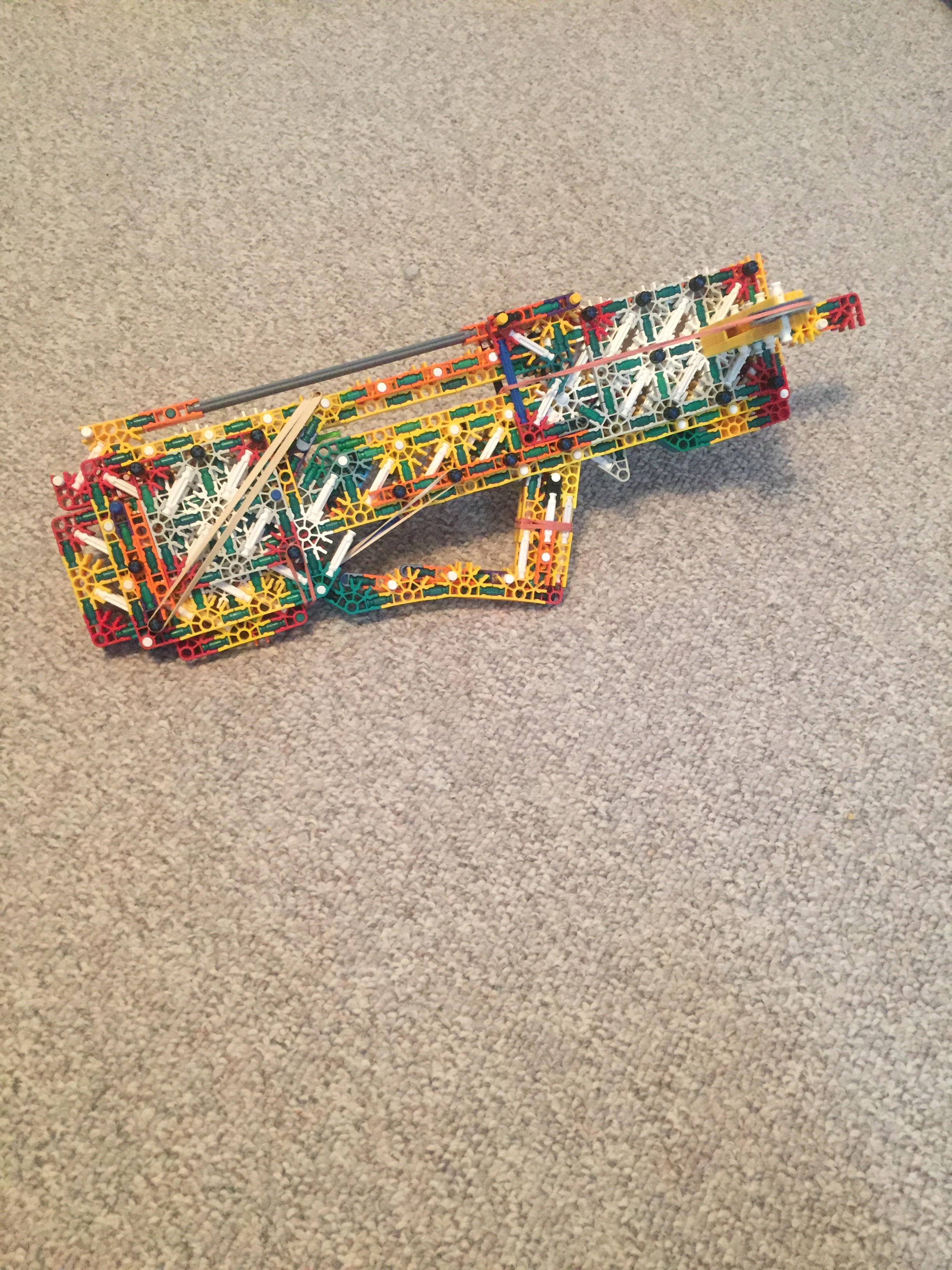 Knex Concept Gun: Bullpup Bolt action Repeating Slingshot