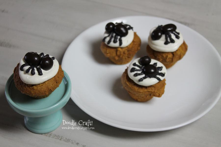 spider pumpkin muffins cream cheese frosting brockside chocolate halloween decorated cupcakes (9).JPG