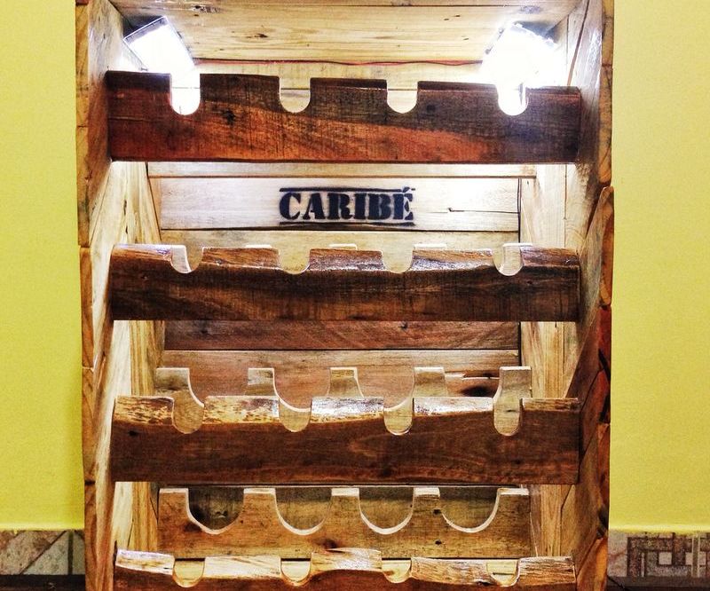 Rustic Wine Rack Out of Pallets for 16 Bottles