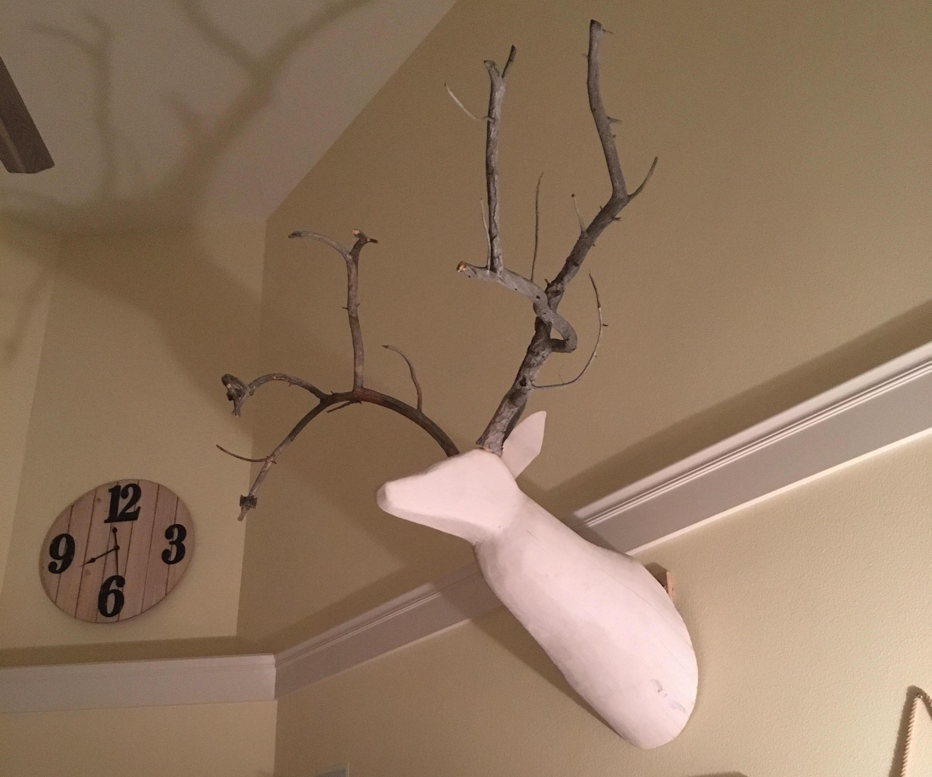 Wooden Deer Head