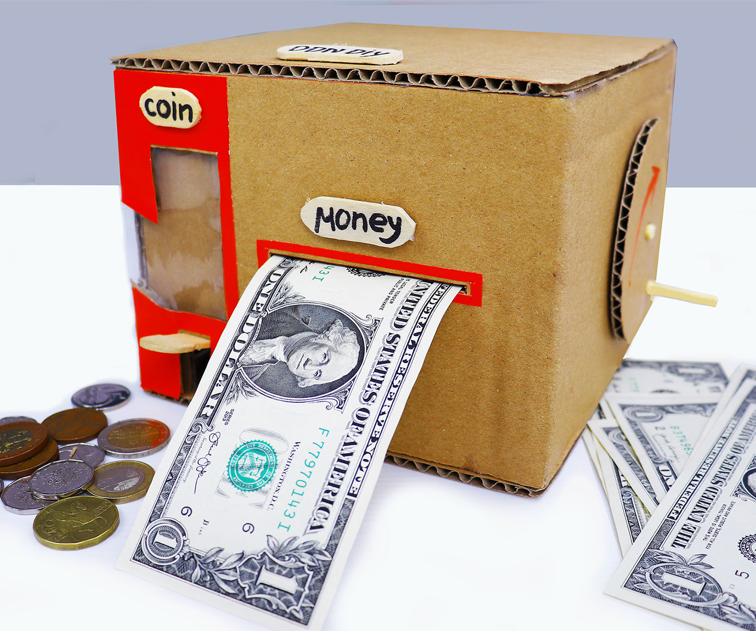 Make Smart Personal Bank Saving Coin and Cash From Cardboard