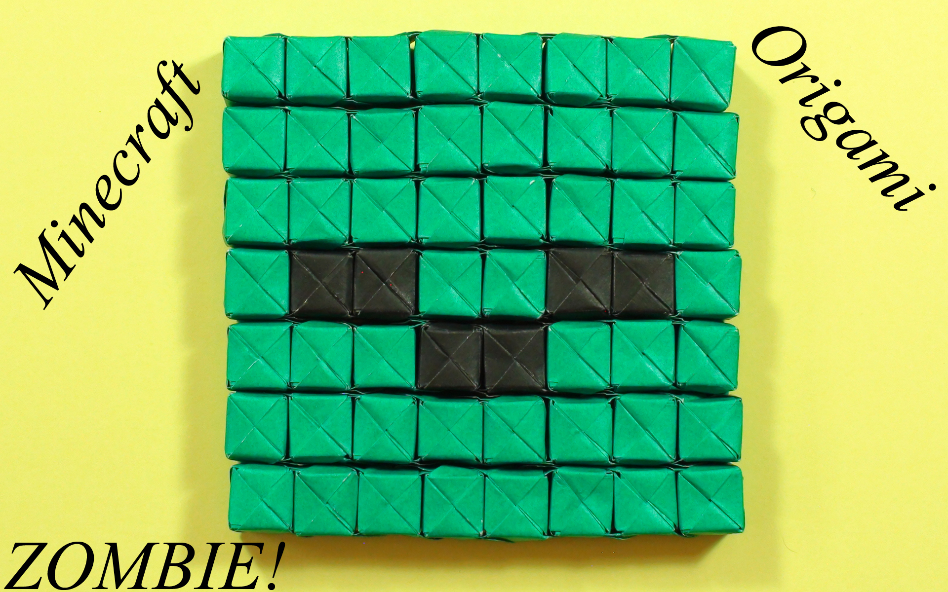 How to Make a Zombie Face Sonobe Minecraft Origami!