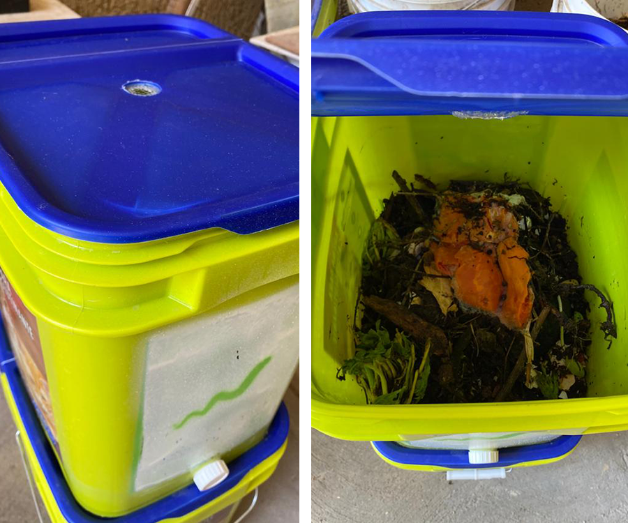 Cat Litter Bucket to Worm Compost Factory Unit