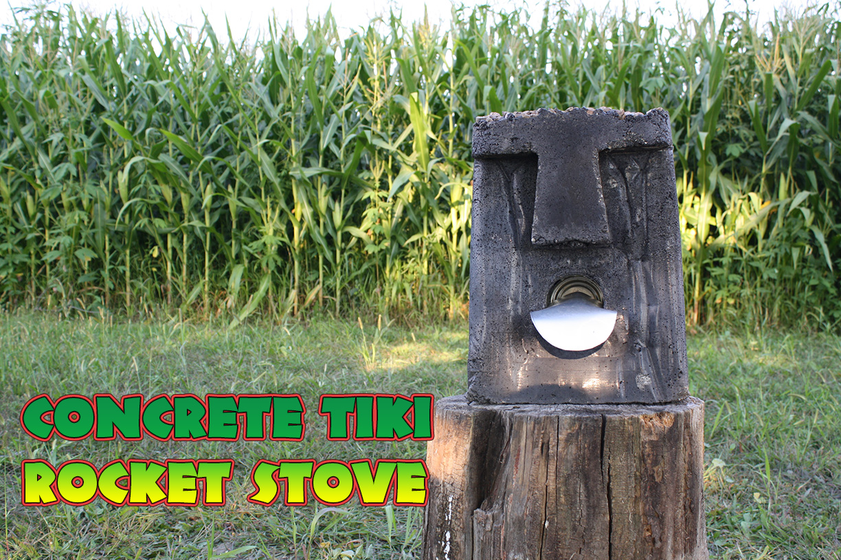 Concrete Tiki Rocket Stove