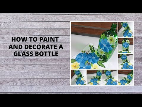 HOW TO PAINT AND DECORATE A GLASS BOTTLE | Glass Bottle Decoration Ideas With Paint | Aressa1 | 2020