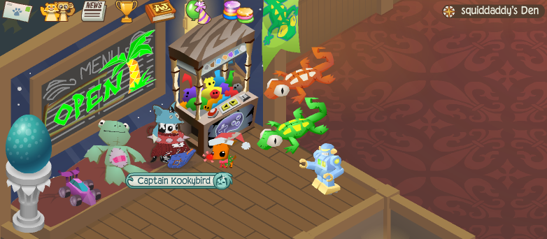 National Geographic Animal Jam Guintopia! with Captain the Penguin Kaptyn Amadeus Kookybird the Third III Rebel Kitty Girl Generally AJ General Bravebelly Heartag123 FuzzyGoods FMAN Behind the Hack Hacker Hacquer.png