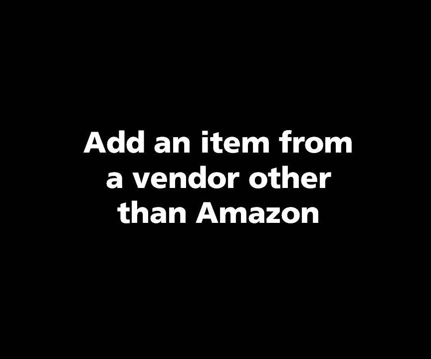 TOOLING CLOUD: Add Non-Amazon Vending Item