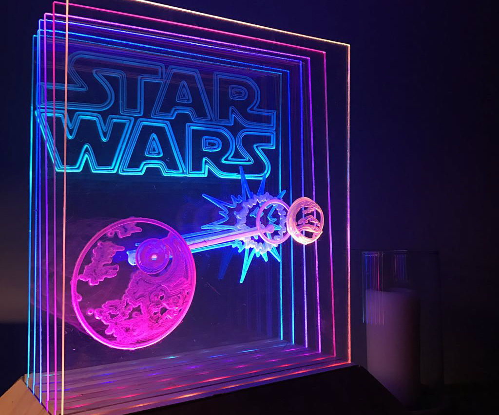 Animated Star Wars CNC LED Lamp Arduino Controlled