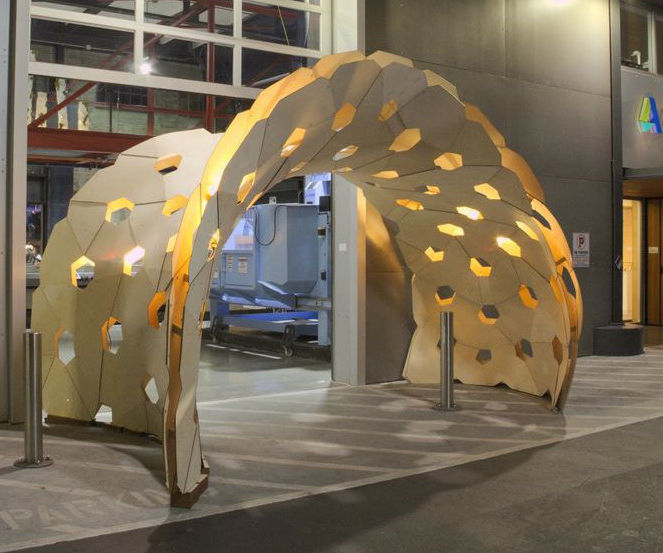 Design and Fabrication of a Bending-Active Pavilion