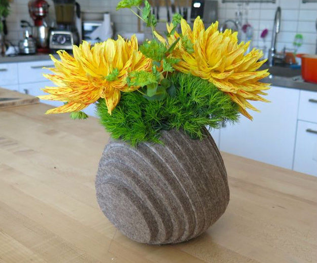 Layered Felt Vase