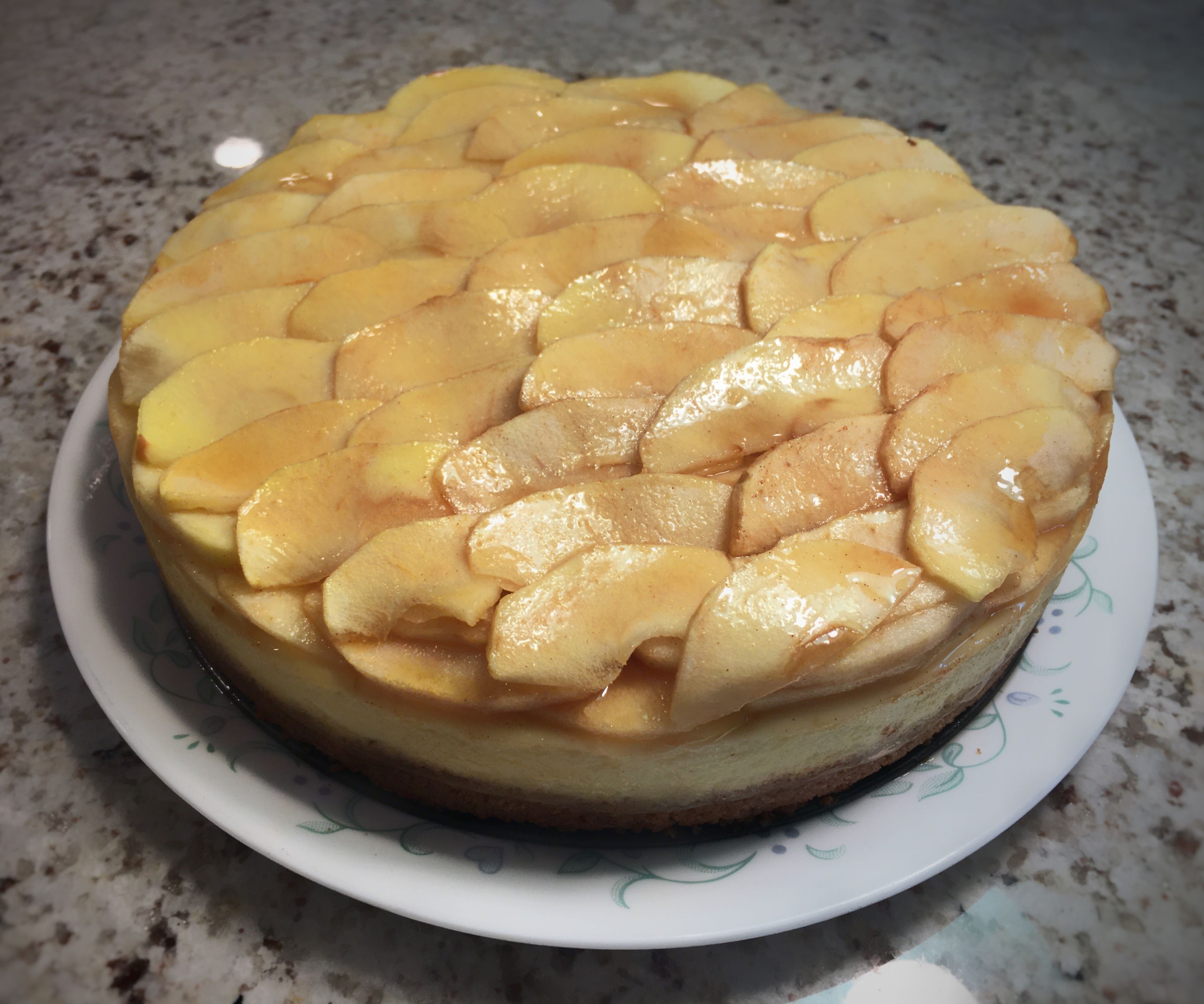 Scaled Apple Cheesecake