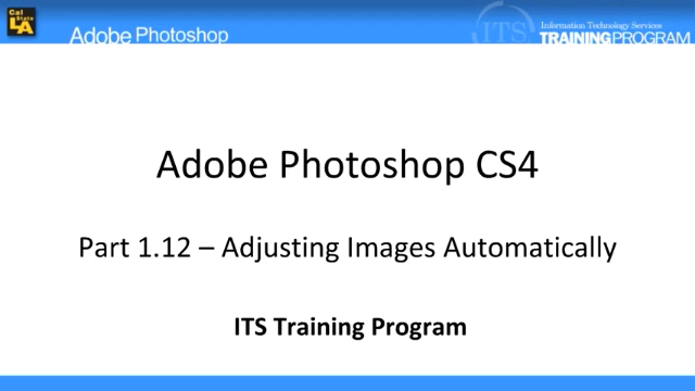 Adjusting Images Automatically: Adobe Photoshop (1.12)