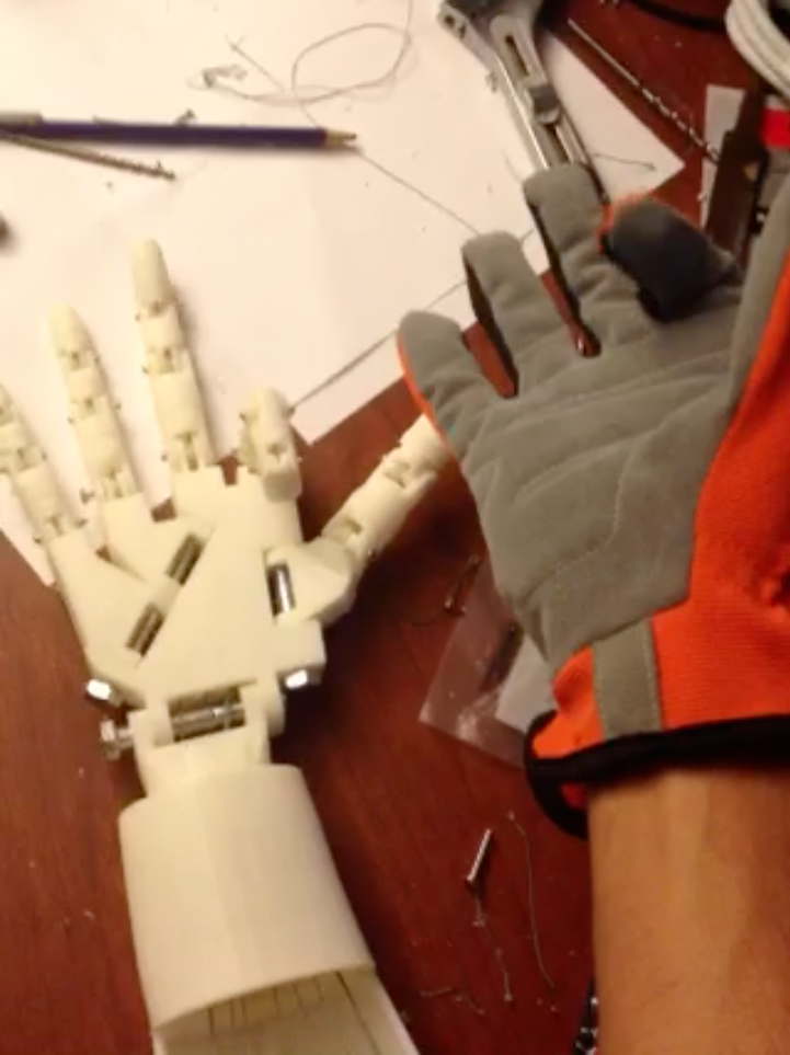 DIY Robotic Hand Controlled by a Glove and Arduino