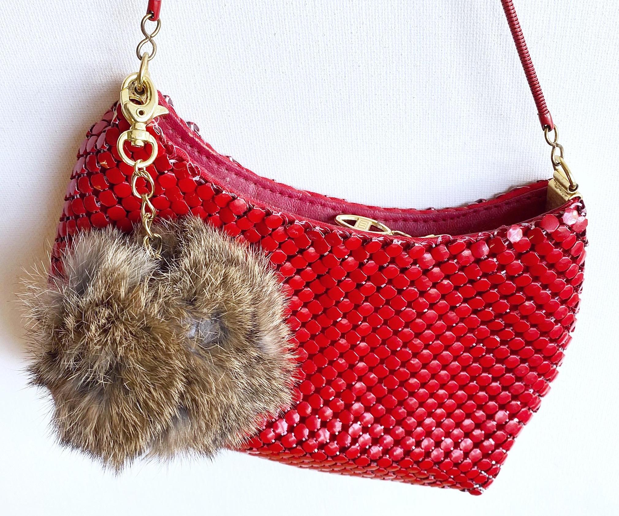 Upcycled Fur Pom Pom Bag Charm