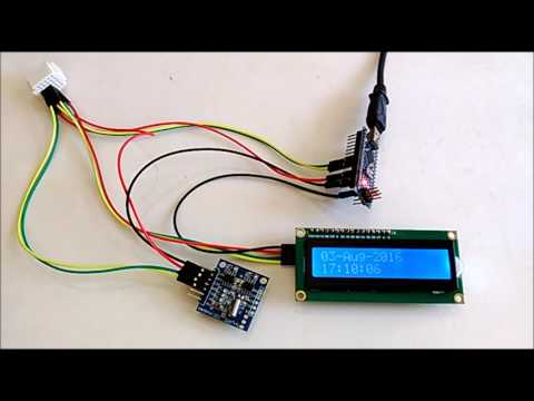 Arduino Nano: Show Date/Time from DS1307 Real Time Clock(RTC) on I2C 2 X 16 LCD Display with Visuino