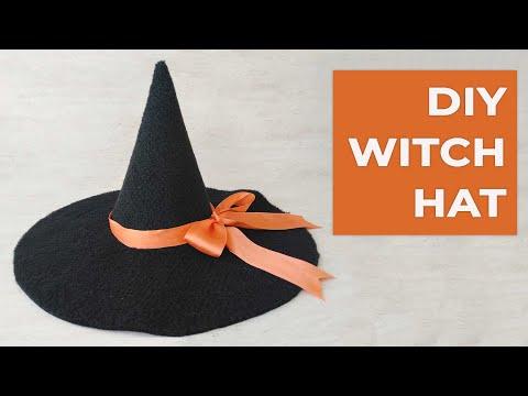 DIY Witch Hat in ANY size / How to make a Witch Hat for Halloween or Cosplay / Tutorial+FREE pattern