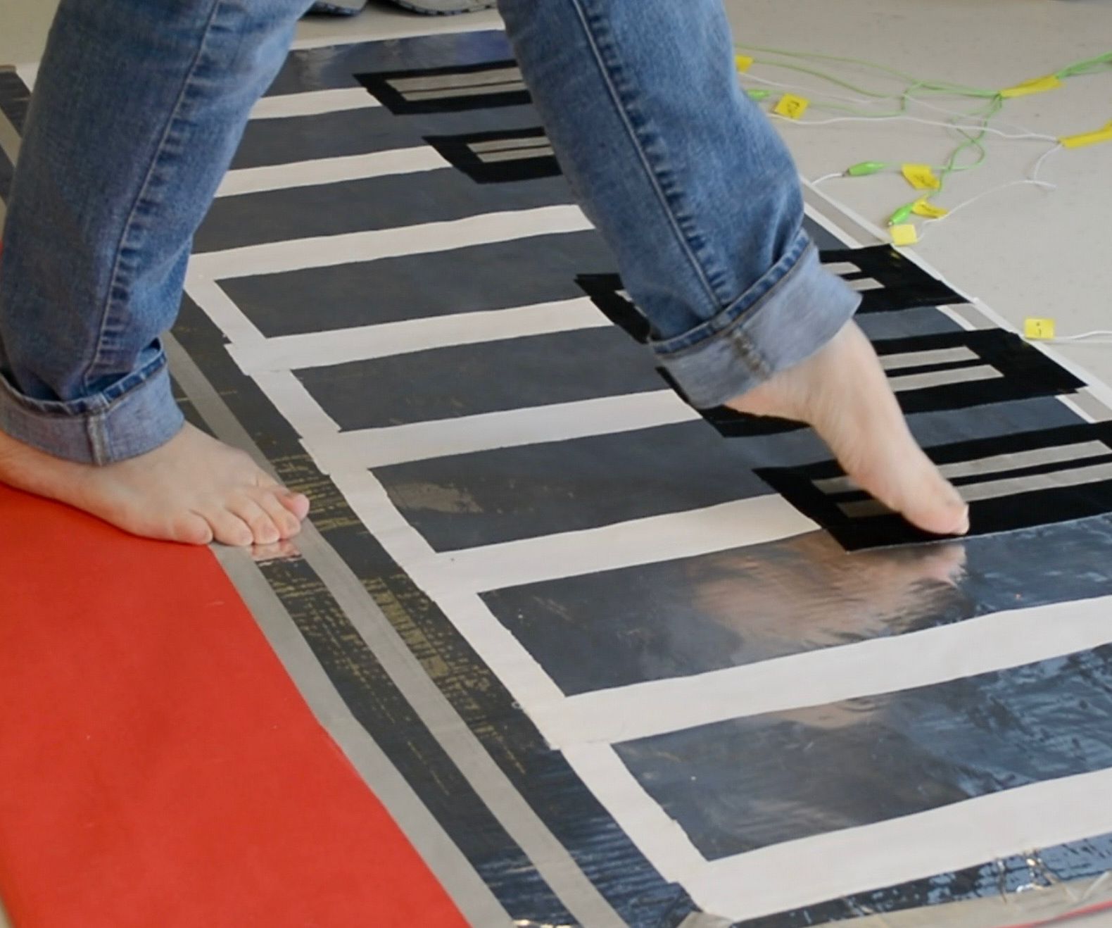 Use the Back of the Board to Create a Full Scale Floor Piano