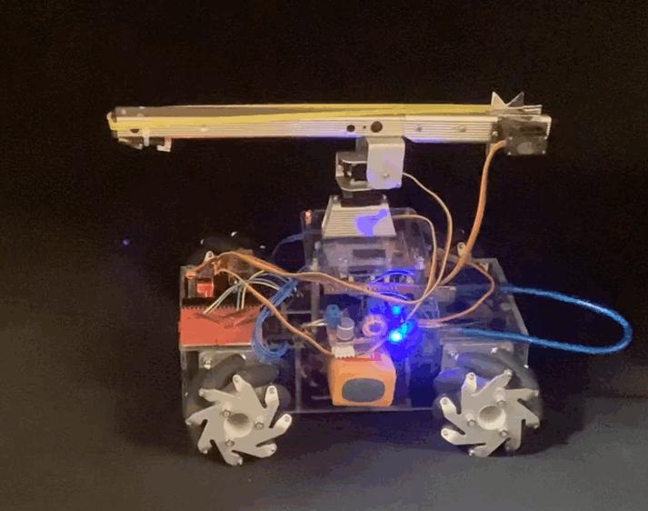 App Control a Rubber Band Gun on a Mecanum Car