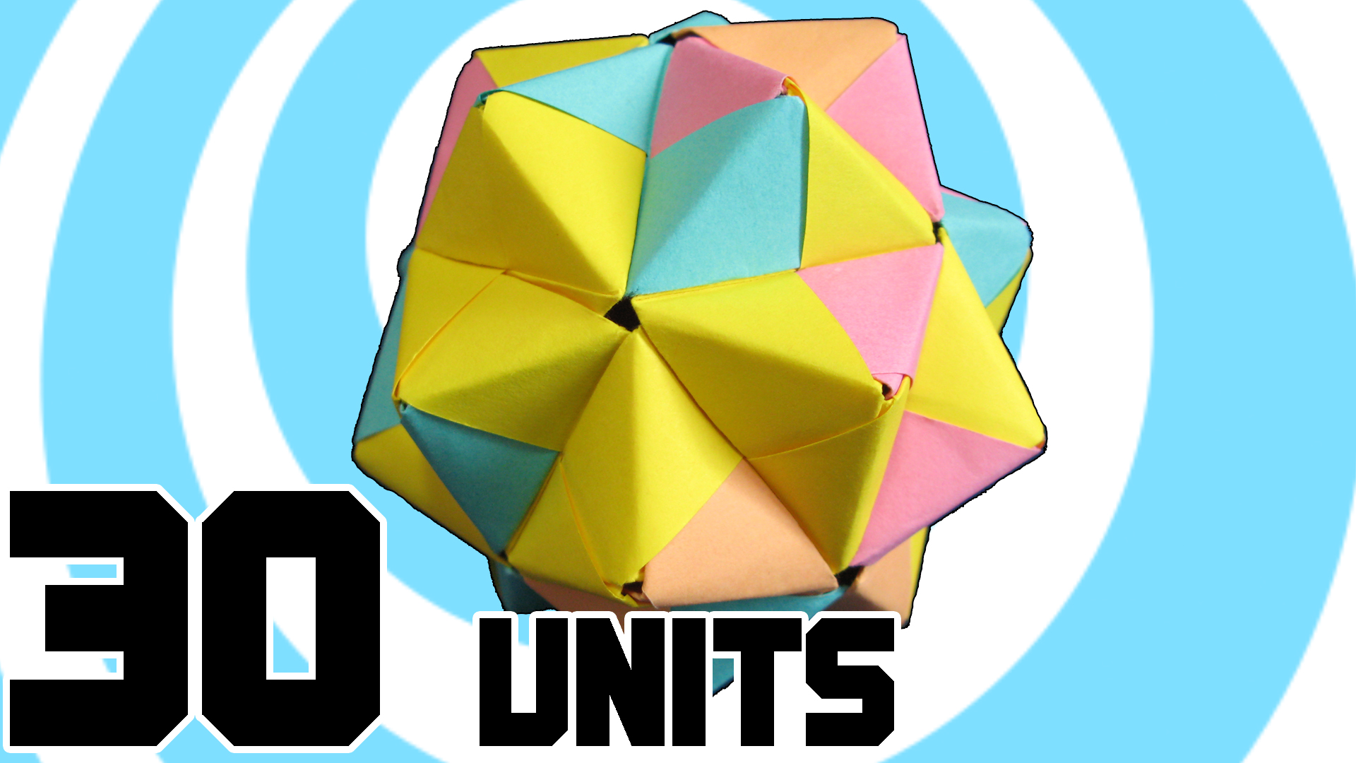 Modular Origami Icosahedron From 30 Sonobe Units