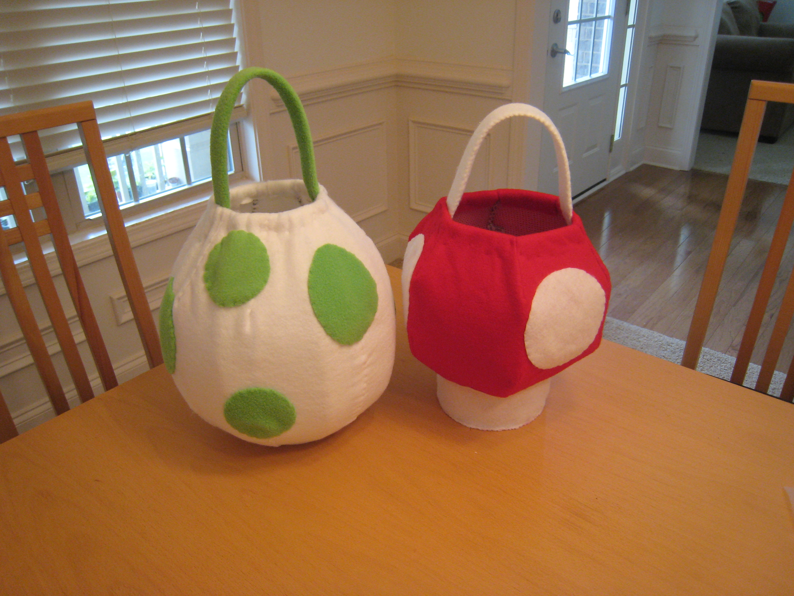 Yoshi Egg and Super Mushroom Baskets