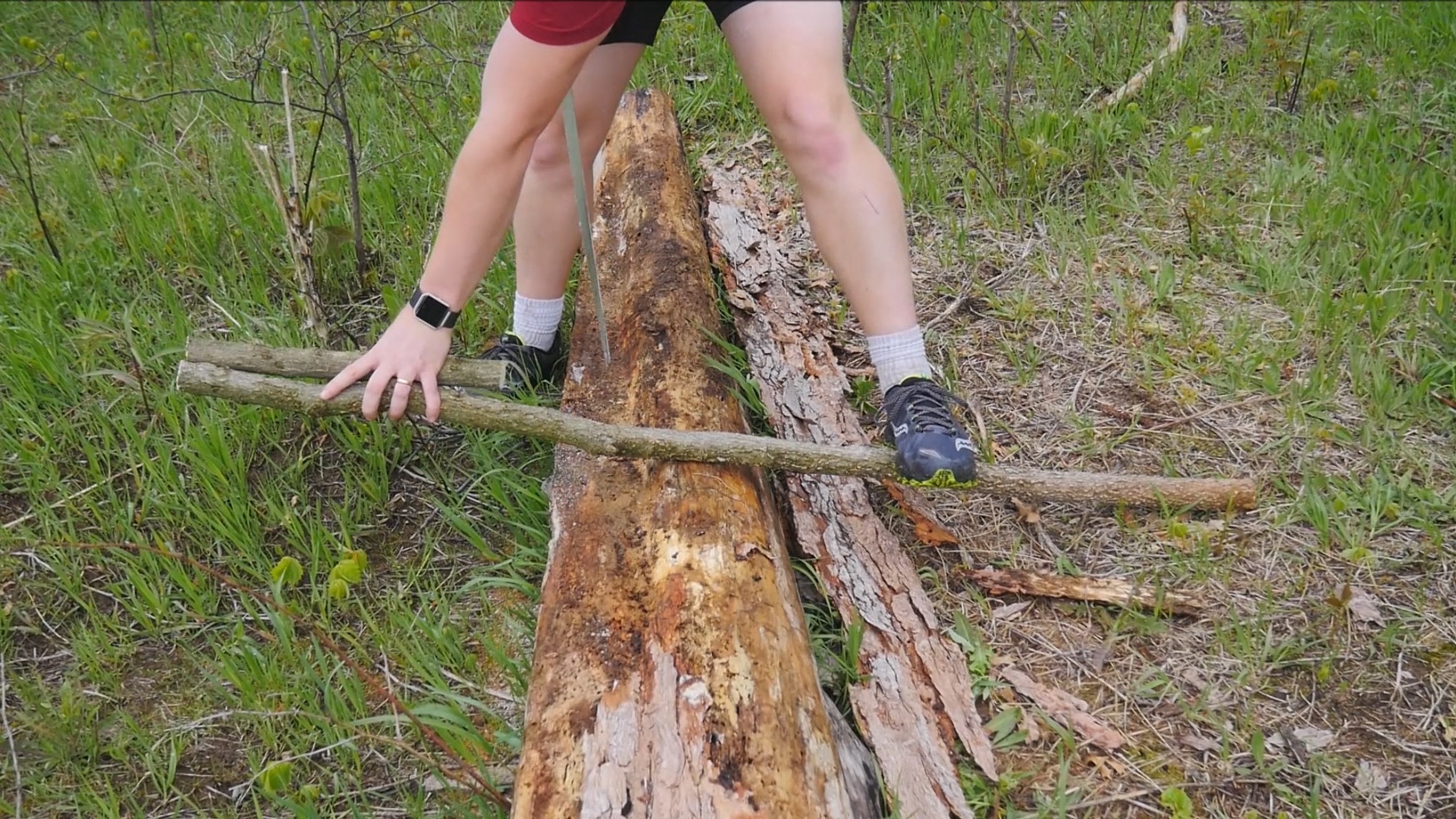 Making a Bench In The Woods With Basic Tools How To Woodworking Project.mp4.00_01_25_16.Still004.jpg