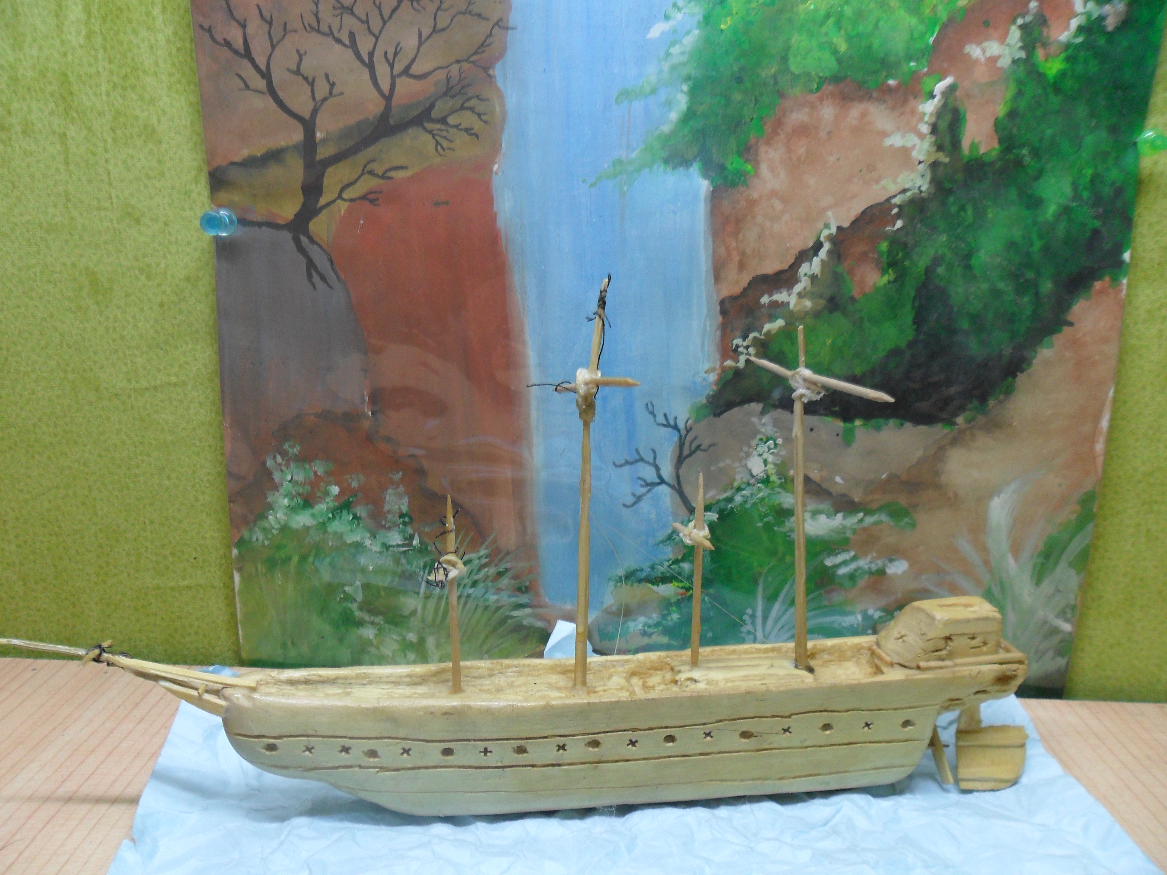 Wooden CARVED SHIP