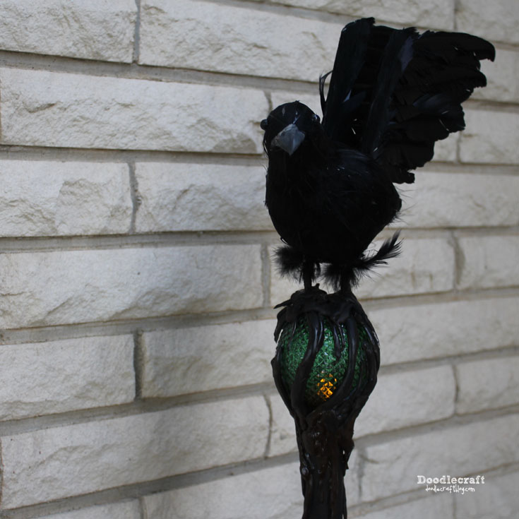 maleficent staff glowing light up flicker candle crow halloween prop staff orb raven diaval  (28).JPG