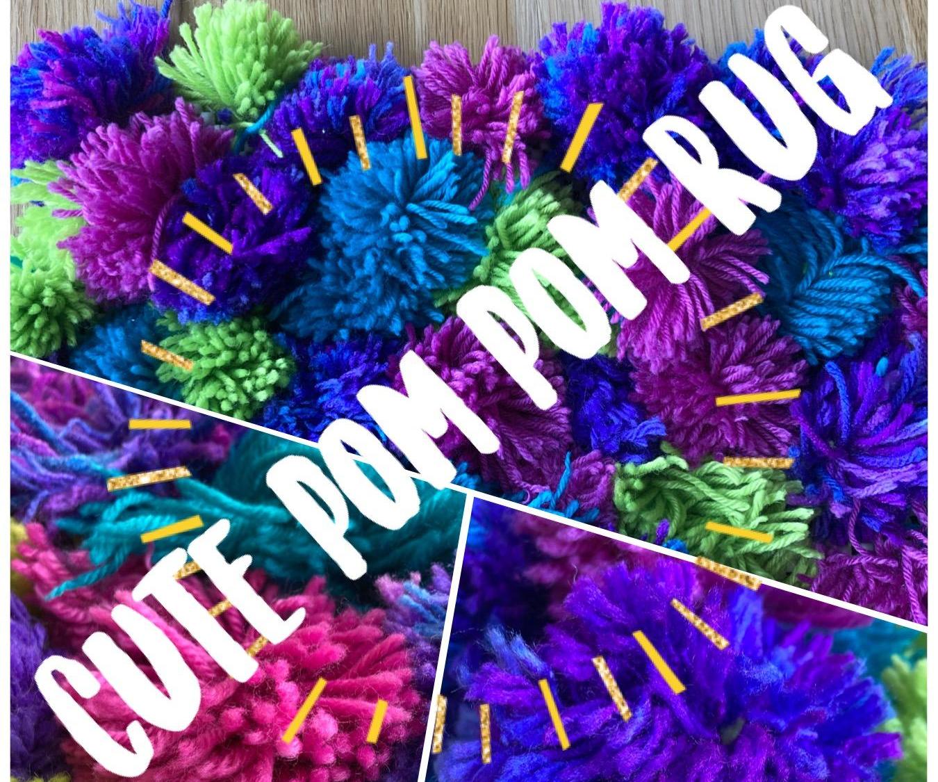 Cute Pom- Pom Rug