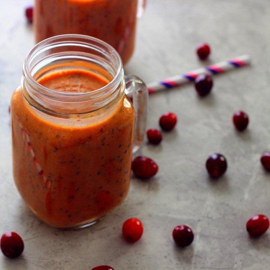 Pumpkin and Cranberry Smoothie