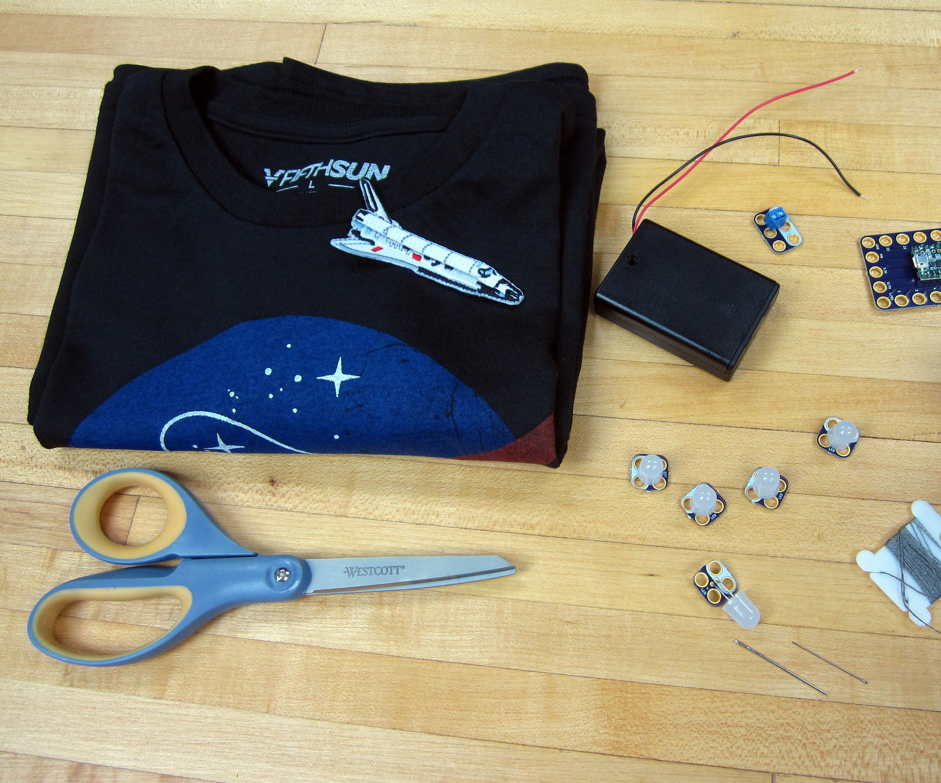 Interactive NASA Shirt Using Crazy Circuits