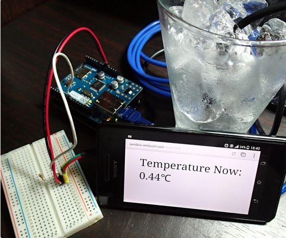 Online Temperature Monitoring Using Arduino + Ethernet Shield