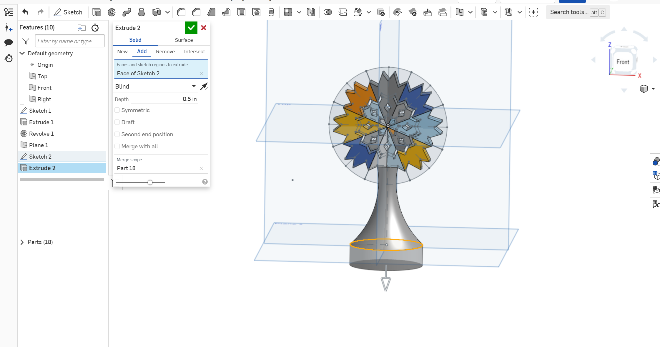 2FloresAngel3dPrintedSnowflakeTrophy - step 2 _ Part Studio 1 - Google Chrome 12_5_2022 6_27_51 PM.png