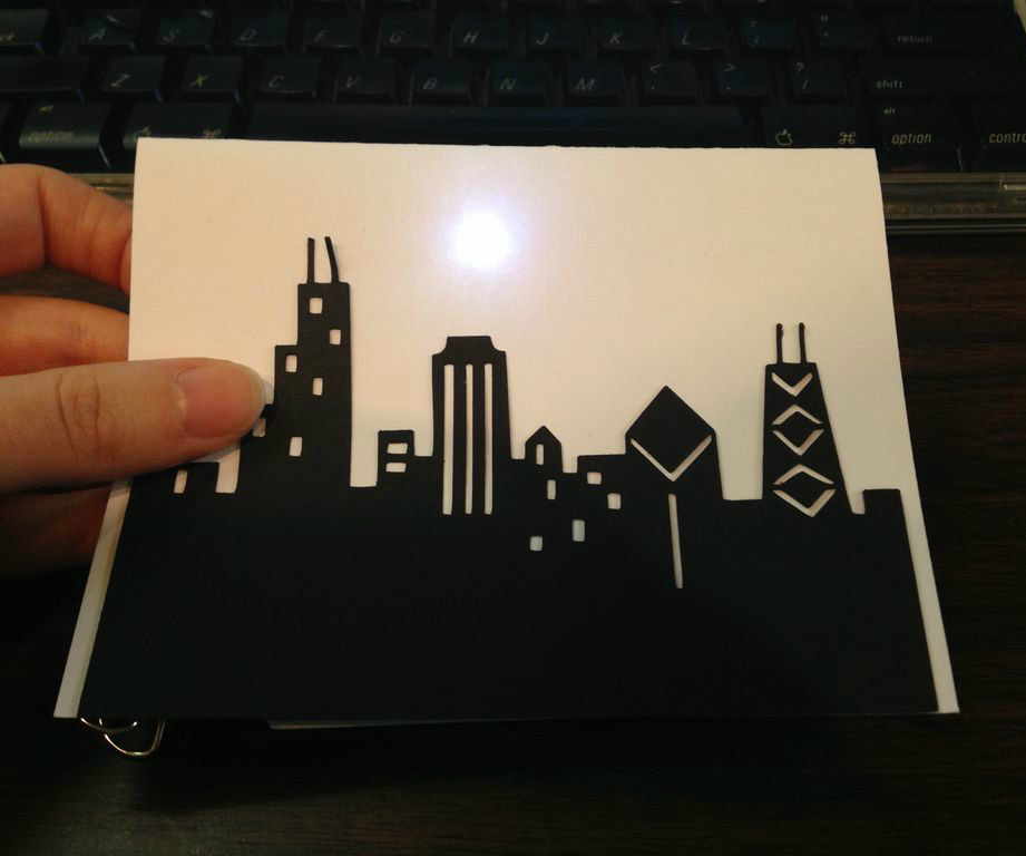 Light Up Skyline Greeting Card