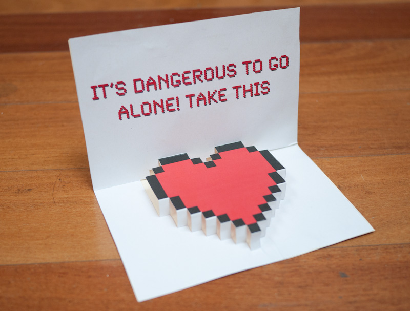 Zelda Pop-Up Valentine Heart Card