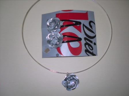 3D Flowers for Jewelry Made From Soda Cans