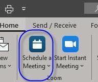 Scheduling Meetings in Outlook With Zoom