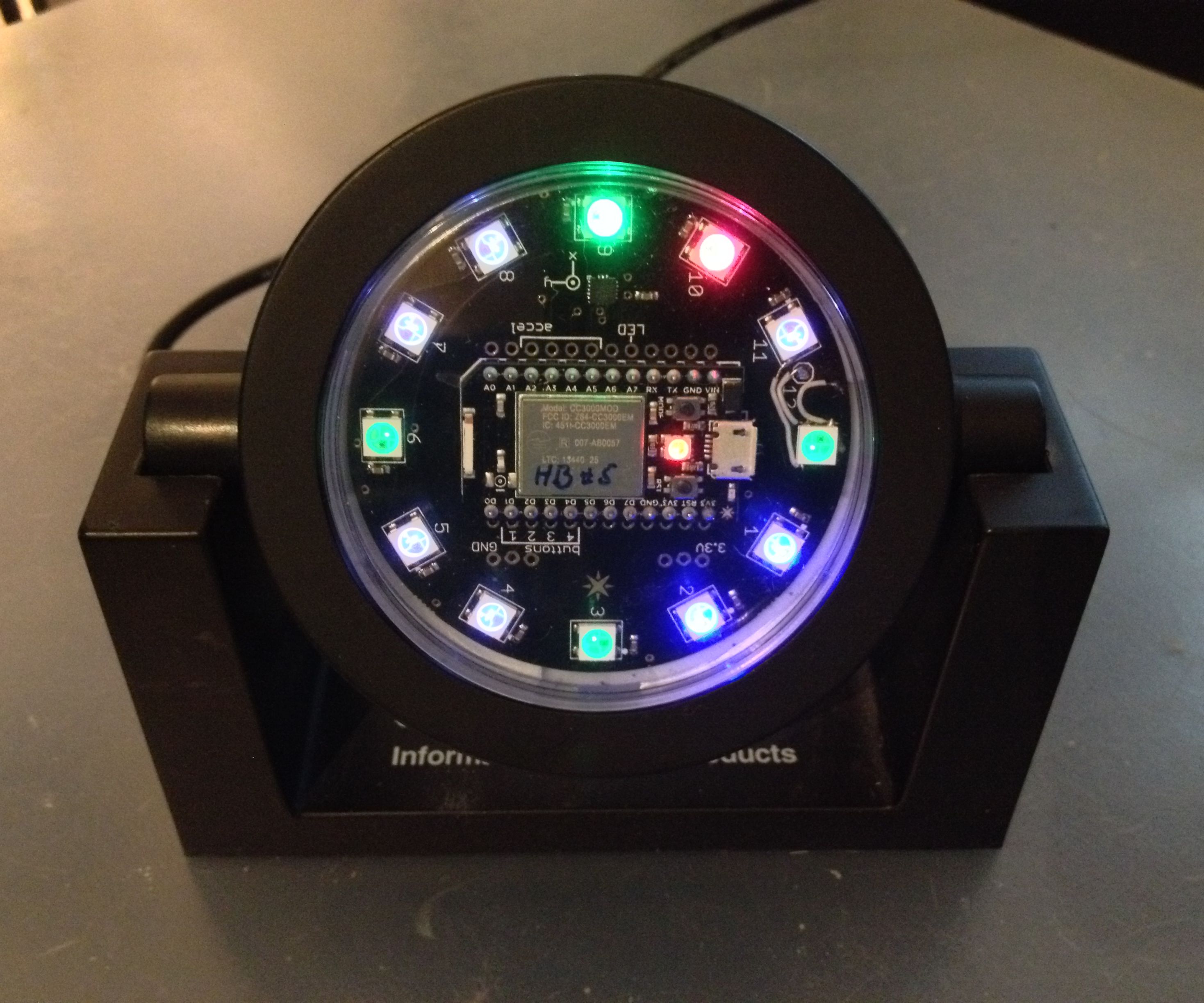 NeoPixel Clock With SparkCore Internet Button Shield