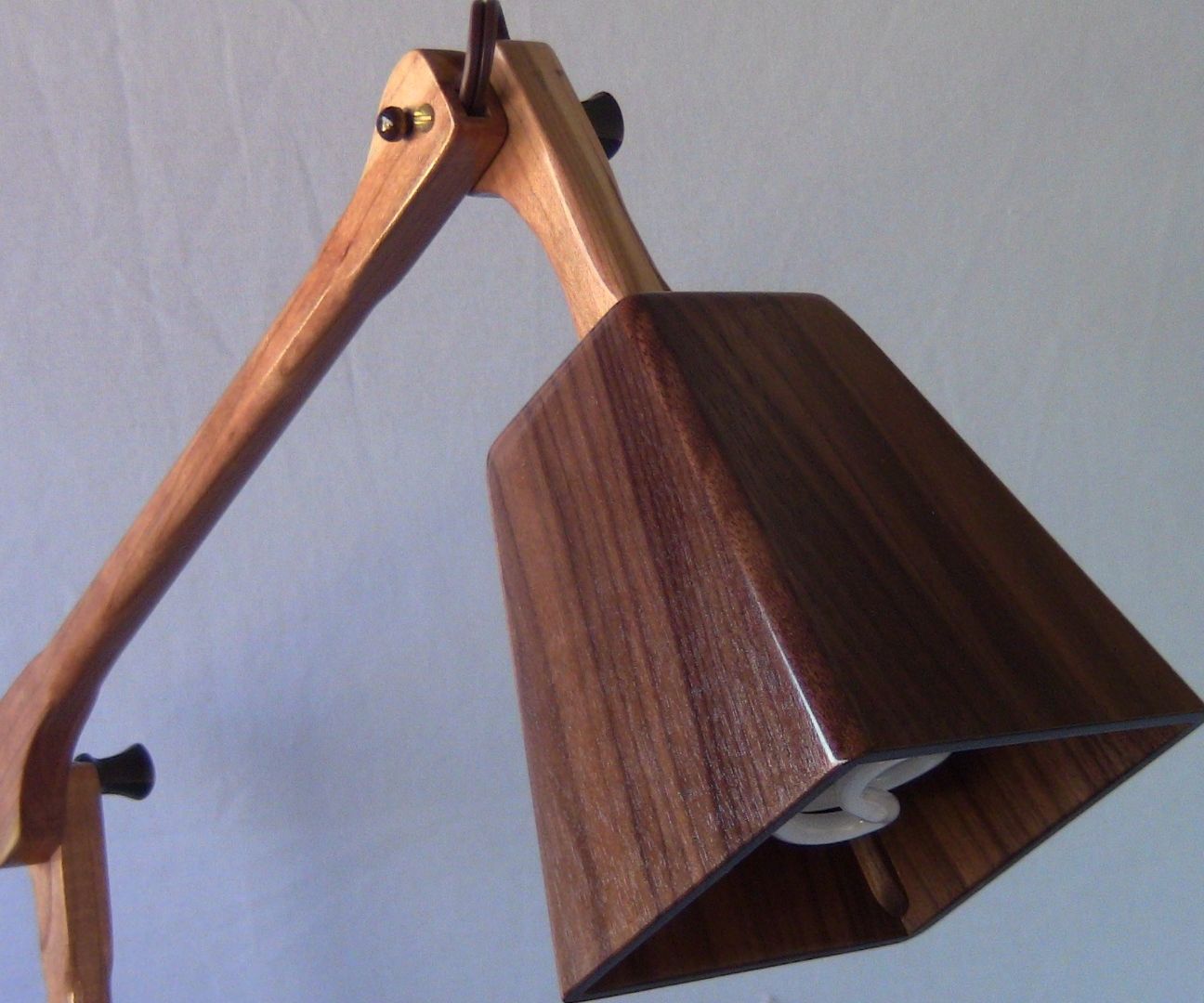 Handmade Wood Desk Lamp