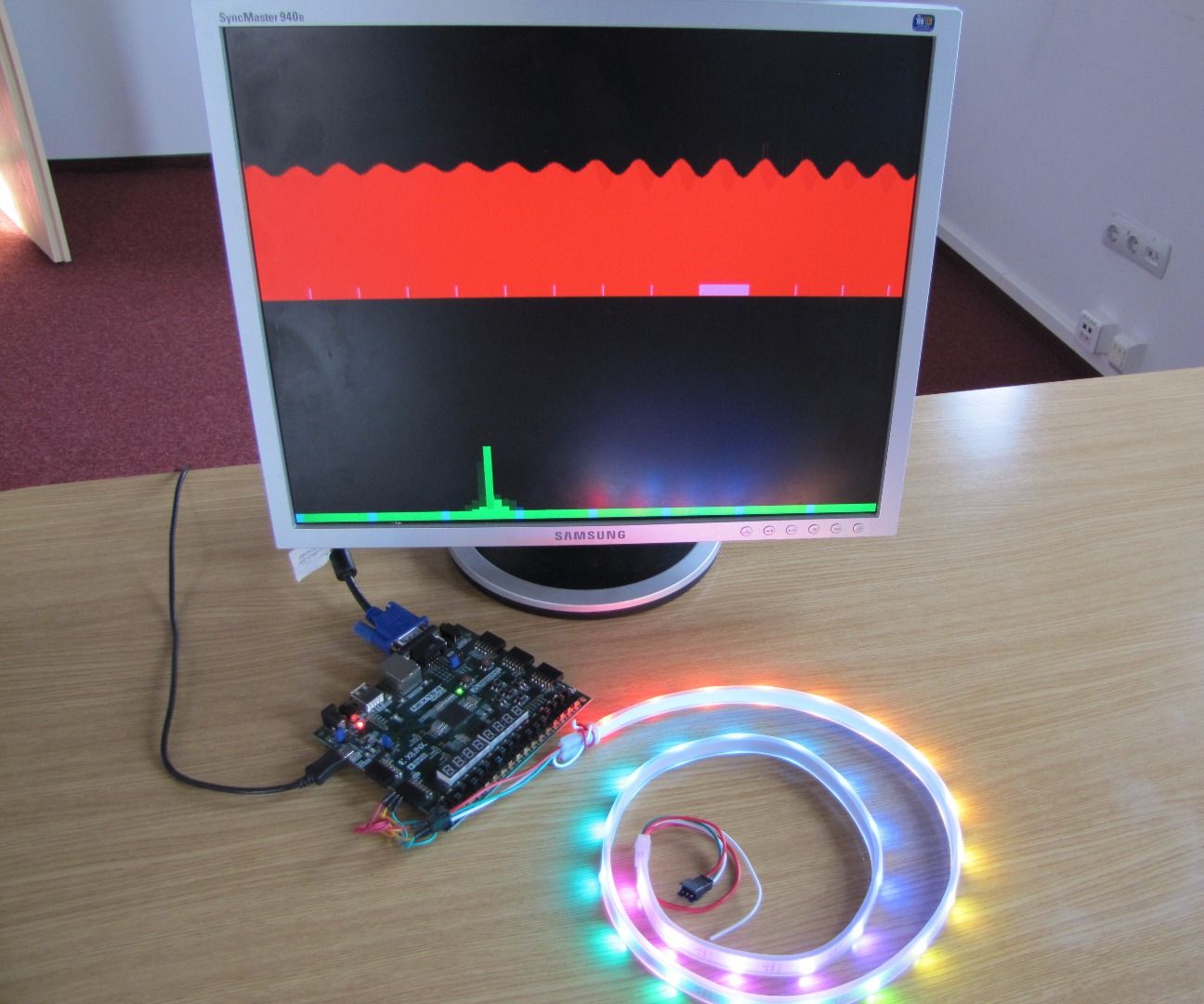 Nexys 4 DDR LED Strip Audio Spectrum