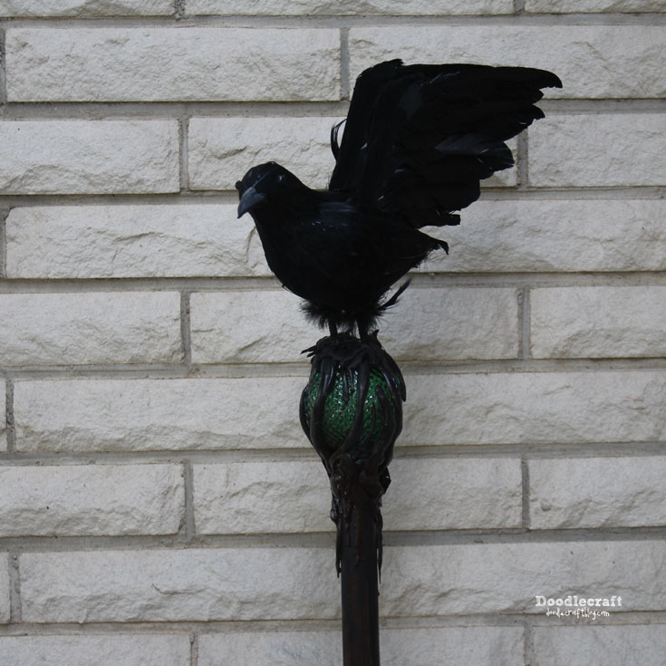 maleficent staff glowing light up flicker candle crow halloween prop staff orb raven diaval  (27).JPG