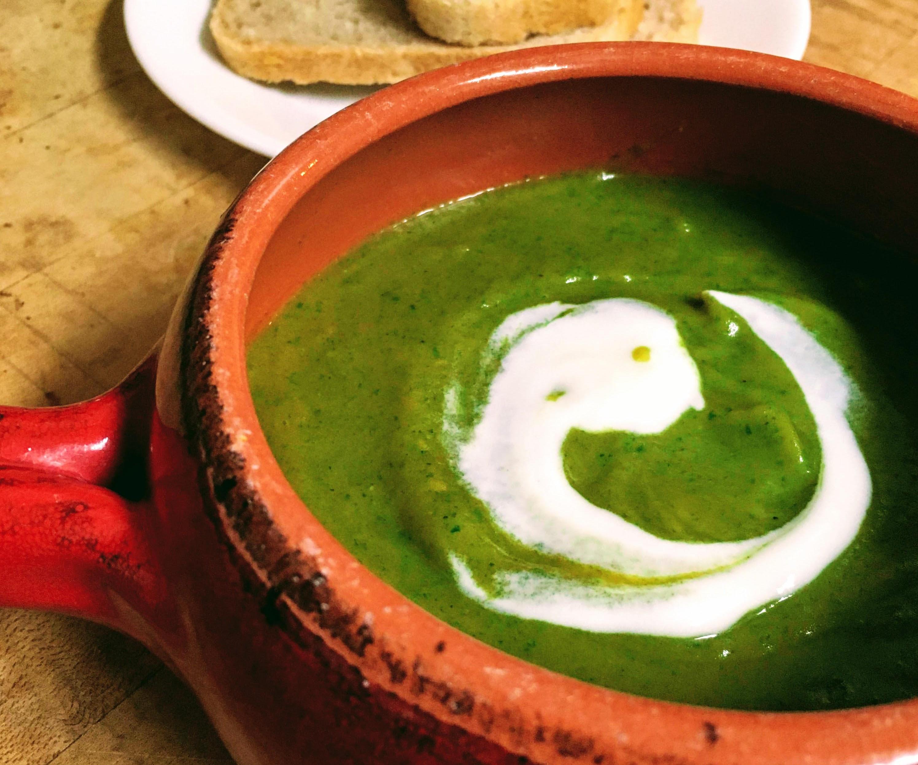 Simple Spud Spinach Soup