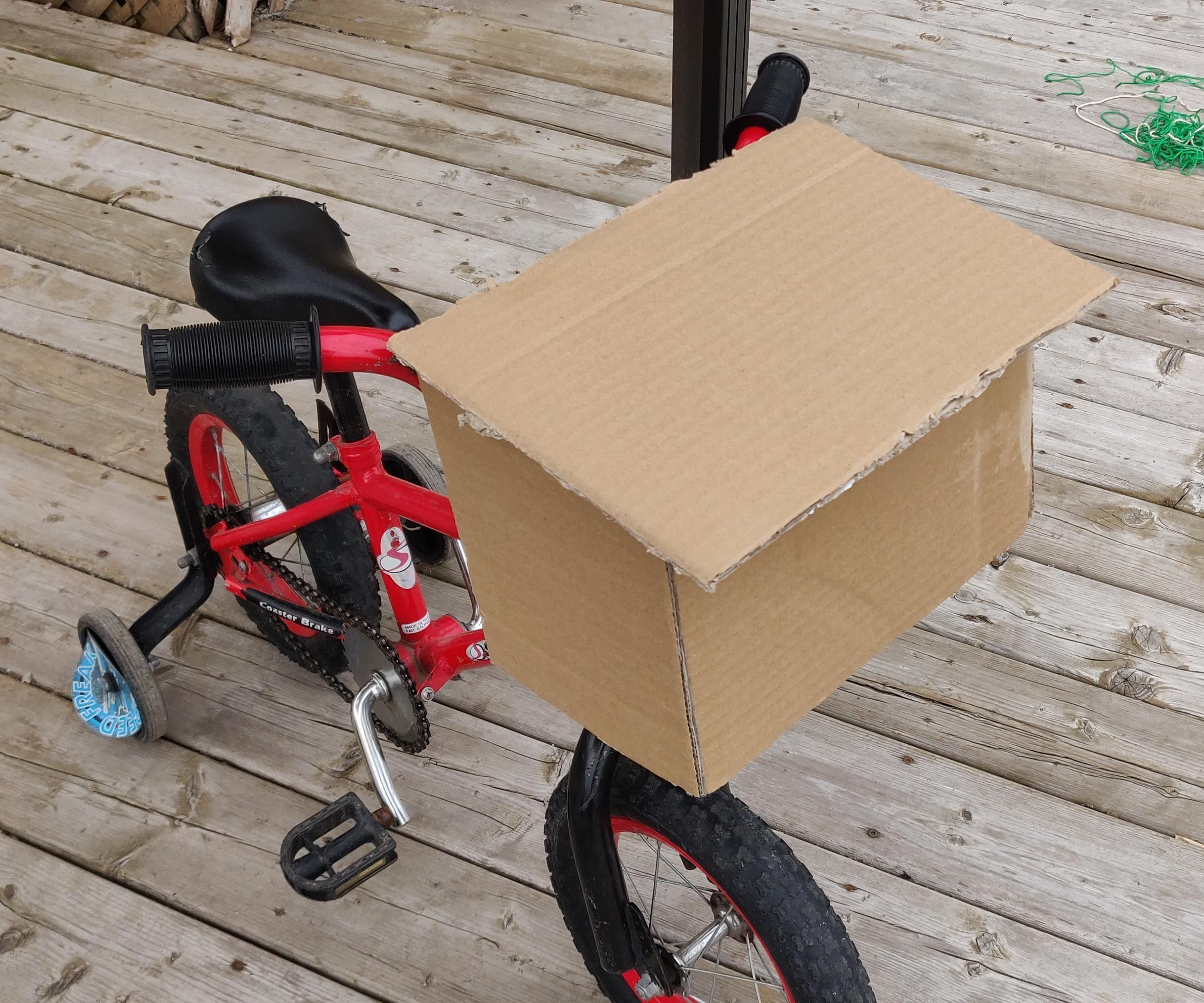 Front Cardboard Bike Basket