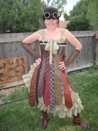 Steampunk Necktie Corset Dress