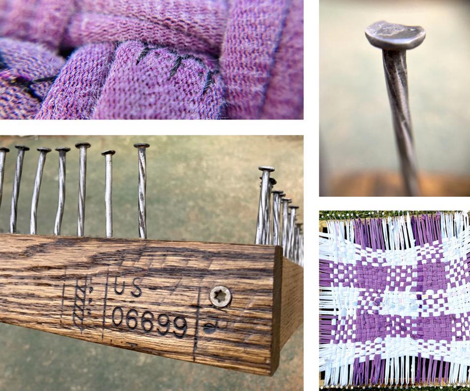 1 Pallet + Rusty Nails + 1 Rotting Walnut = 1 Giant "Potholder" Loom!