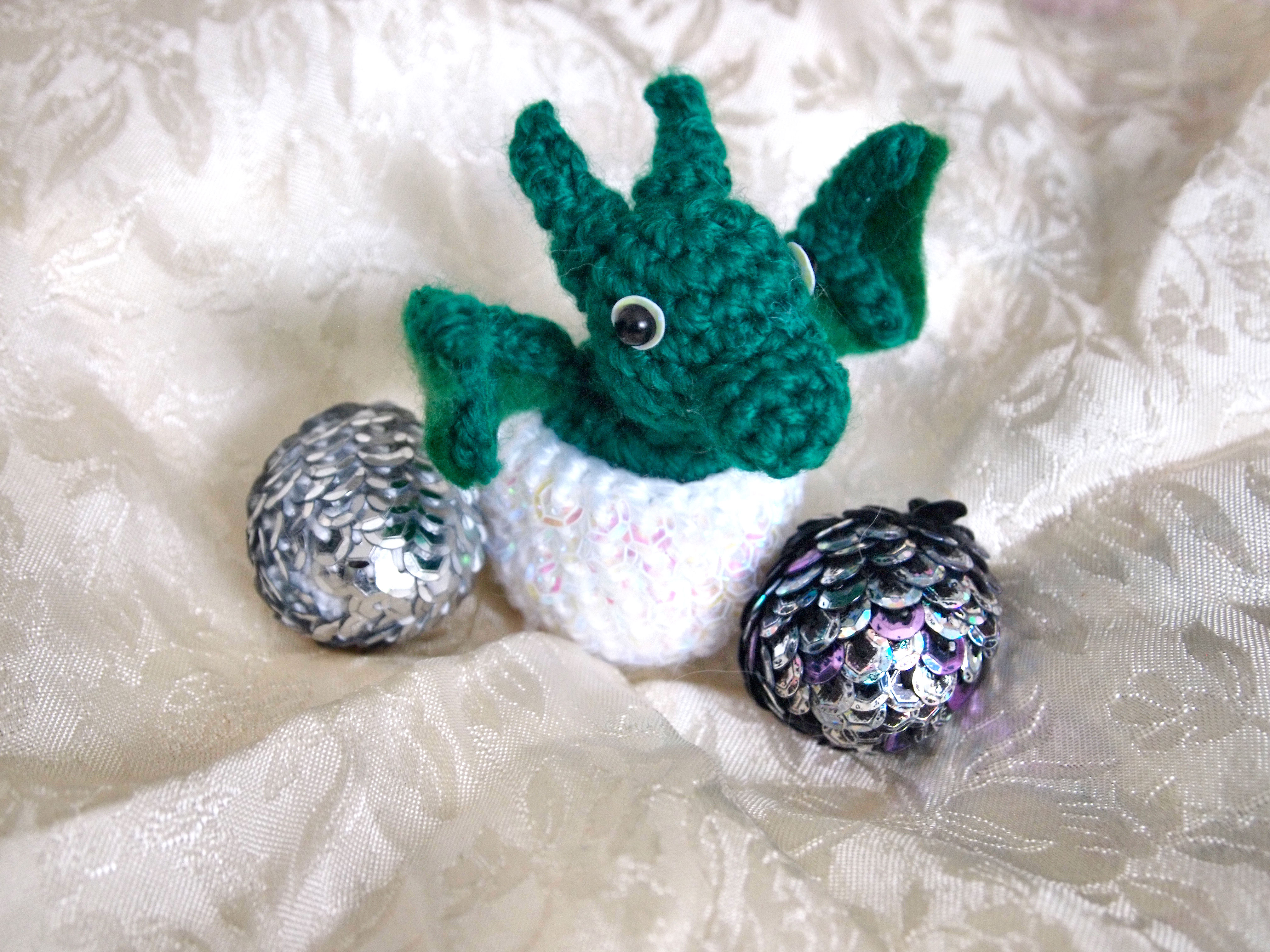 Crochet Dragon Eggs With Baby Dragon