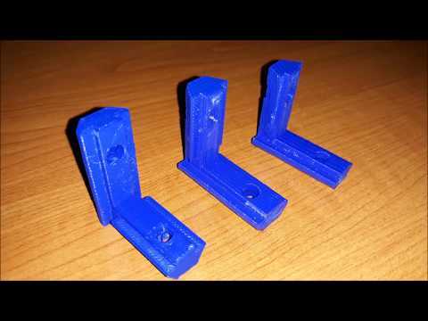 DIY 3D PRINTER PART 4 HYPERCUBE EVOLUTION * T slot L type 90 degree 3030 aluminium connector bracket