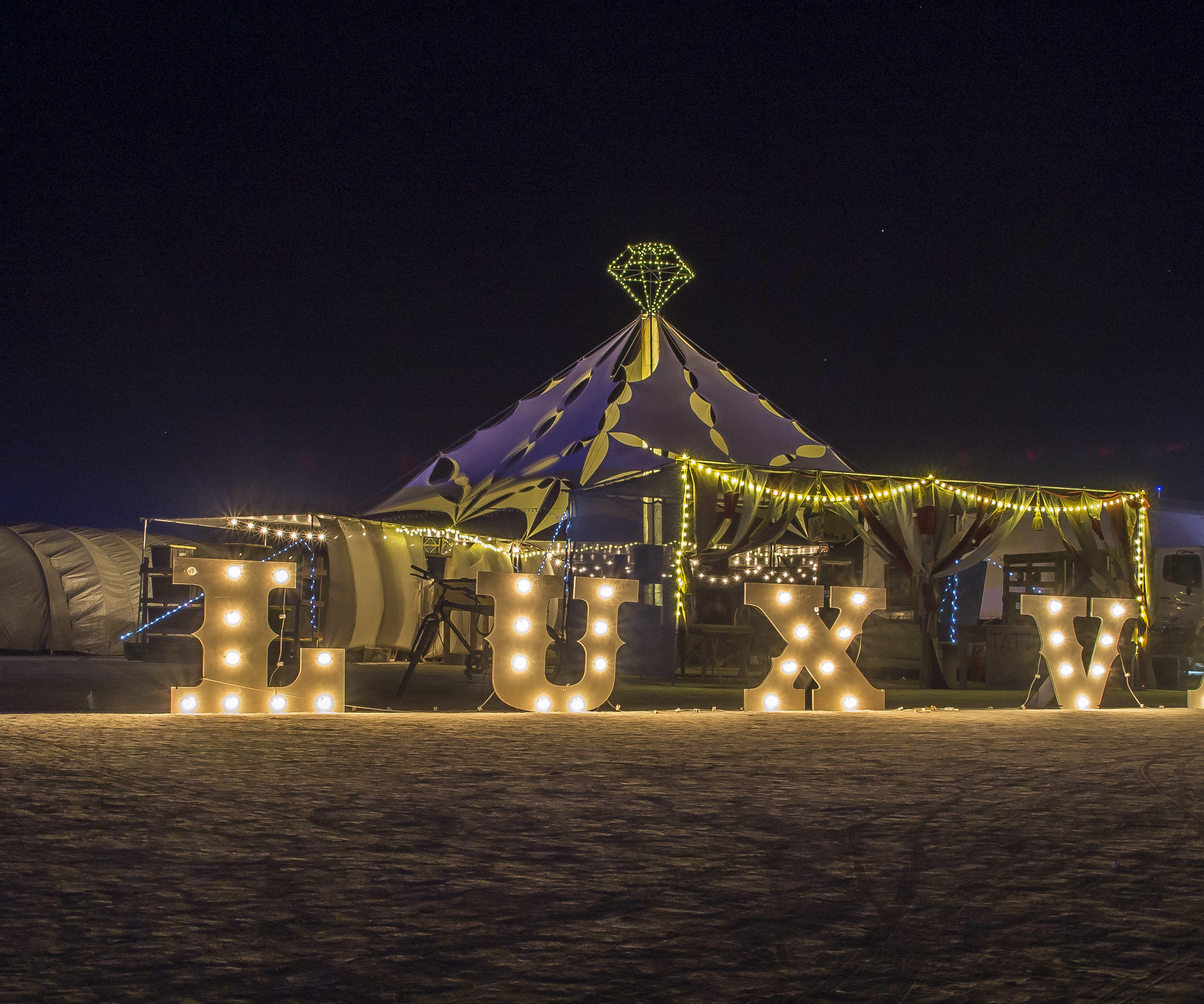 A Big, Luxurious Stretch Tent for Burning Man