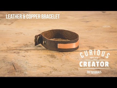 #11 Leather &amp;amp; Copper Bracelet