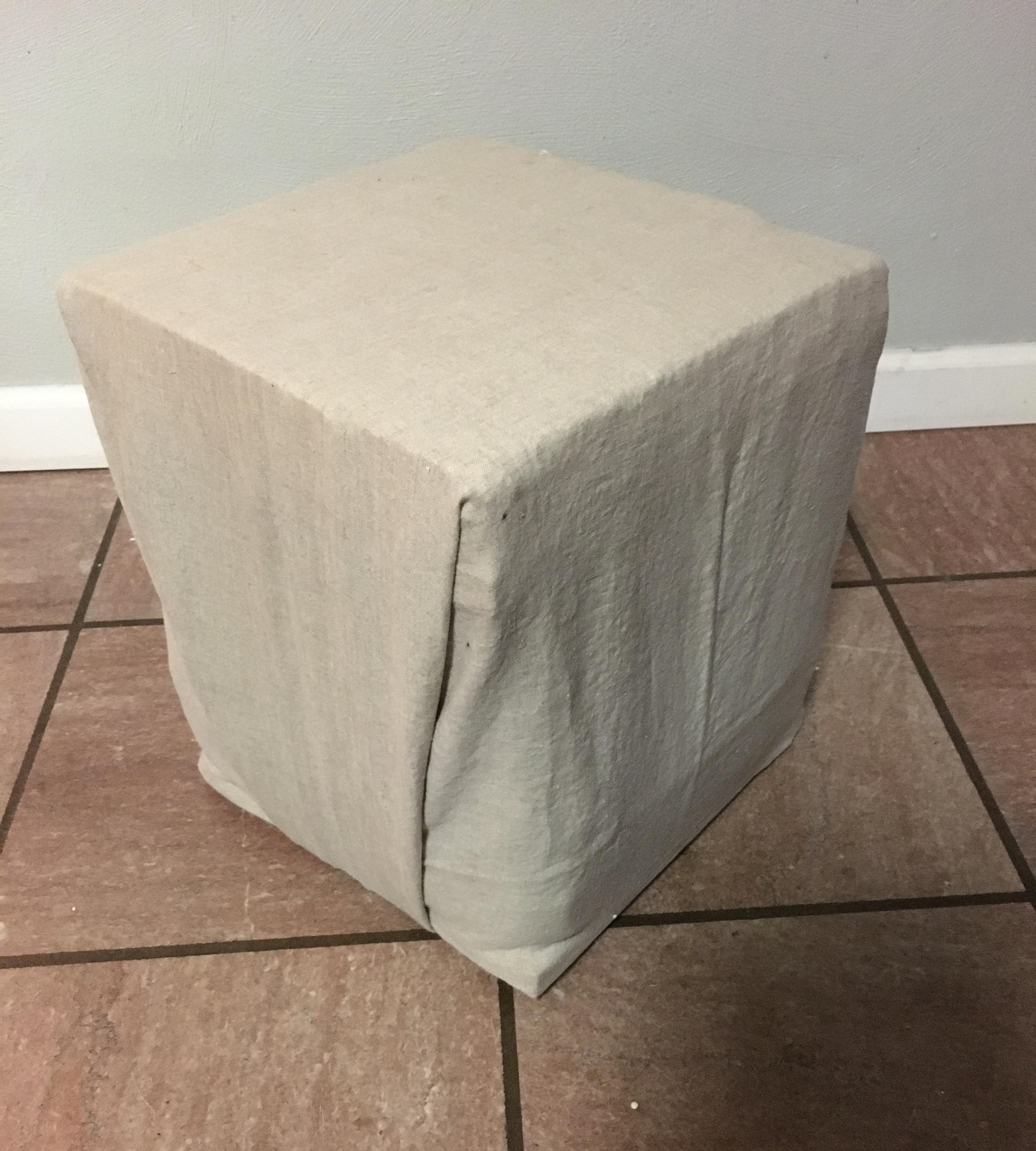 Seat/Footstool From Plastic Bottles 